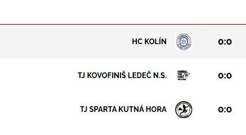 Sobota 28. září v 10 hodin: HC Kolín – Jiskra Zruč nad Sázavou (SRL)