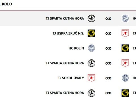 Sobota 19. října – mistrovský turnaj minižáků 5 + 1 v Kutné Hoře